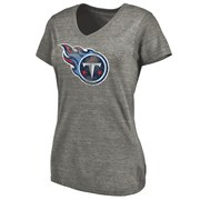 Add Tennessee Titans NFL Pro Line Women's Distressed Team Tri-Blend T-Shirt - Ash To Your NFL Collection