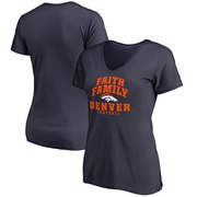 Add Denver Broncos NFL Pro Line Women's Faith Family T-Shirt - Navy To Your NFL Collection