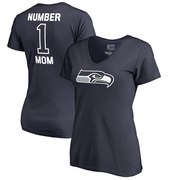 Add Seattle Seahawks NFL Pro Line by Fanatics Branded Women's Plus Sizes Number One Mom T-Shirt - Navy To Your NFL Collection