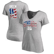 Add A.J. Green Cincinnati Bengals NFL Pro Line by Fanatics Branded Women's Banner Wave Name & Number T-Shirt - Heathered Gray To Your NFL Collection