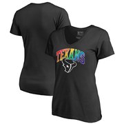 Add Houston Texans NFL Pro Line by Fanatics Branded Women's Pride T-Shirt - Black To Your NFL Collection