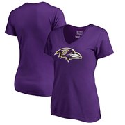 Add Baltimore Ravens NFL Pro Line by Fanatics Branded Women's Primary Logo V-Neck T-Shirt - Purple To Your NFL Collection