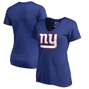 Add New York Giants NFL Pro Line by Fanatics Branded Women's Primary Logo Plus-Size V-Neck T-Shirt - Royal To Your NFL Collection