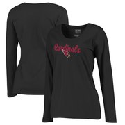 Add Arizona Cardinals NFL Pro Line by Fanatics Branded Women's Freehand Long Sleeve Plus Size T-Shirt - Black To Your NFL Collection