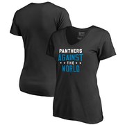 Add Carolina Panthers NFL Pro Line by Fanatics Branded Women's Against The World V-Neck T-Shirt - Black To Your NFL Collection