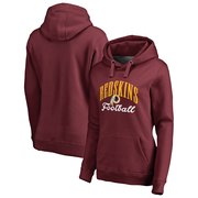 Add Washington Redskins NFL Pro Line by Fanatics Branded Women's Victory Script Plus Size Pullover Hoodie - Burgundy To Your NFL Collection