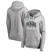 Add Green Bay Packers NFL Pro Line by Fanatics Branded Women's Victory Script Pullover Hoodie - Heathered Gray To Your NFL Collection