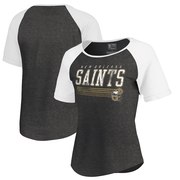 Add New Orleans Saints NFL Pro Line by Fanatics Branded Women's Throwback Collection Fast Pass Tri-Blend T-Shirt - Black To Your NFL Collection