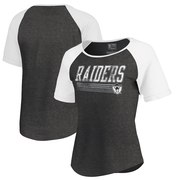 Add Oakland Raiders NFL Pro Line by Fanatics Branded Women's Throwback Collection Fast Pass Tri-Blend T-Shirt - Black To Your NFL Collection