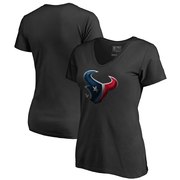 Add Houston Texans NFL Pro Line by Fanatics Branded Women's Midnight Mascot V-Neck T-Shirt - Black To Your NFL Collection