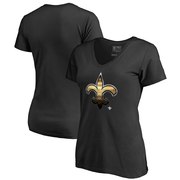 Add New Orleans Saints NFL Pro Line by Fanatics Branded Women's Midnight Mascot V-Neck T-Shirt - Black To Your NFL Collection