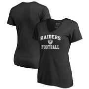 Order Oakland Raiders NFL Pro Line by Fanatics Branded Women's Vintage Collection Victory Arch V-Neck T-Shirt - Black at low prices.