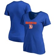 Add Denver Broncos NFL Pro Line by Fanatics Branded Women's Vintage Team Lockup V-Neck T-Shirt - Royal To Your NFL Collection