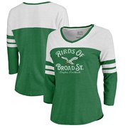 Add Philadelphia Eagles NFL Pro Line by Fanatics Branded Women's Hometown Collection Birds of Broad Three-Quarter Sleeve Tri-Blend T-Shirt - Kelly Green To Your NFL Collection