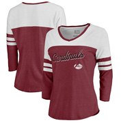 Add Arizona Cardinals NFL Pro Line by Fanatics Branded Women's Timeless Collection Rising Script Color Block 3/4 Sleeve Tri-Blend T-Shirt - Cardinal To Your NFL Collection