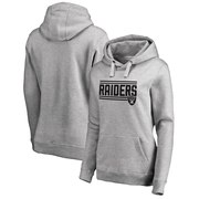 Add Oakland Raiders NFL Pro Line by Fanatics Branded Women's Iconic Collection On Side Stripe Pullover Hoodie - Ash To Your NFL Collection