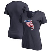 Add Jacksonville Jaguars NFL Pro Line by Fanatics Branded Women's Banner State V-Neck T-Shirt – Navy To Your NFL Collection