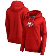 Add San Francisco 49ers Fanatics Branded Women's Throwback Logo Pullover Hoodie – Scarlet To Your NFL Collection