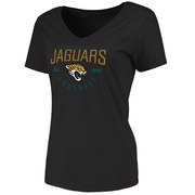 Add Jacksonville Jaguars NFL Pro Line Women's Live For It V-Neck T-Shirt - Black To Your NFL Collection