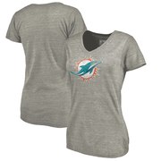 Add Miami Dolphins NFL Pro Line Women's Distressed Team Tri-Blend T-Shirt - Ash To Your NFL Collection