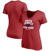 Add New York Giants NFL Pro Line Women's Faith Family T-Shirt - Red To Your NFL Collection