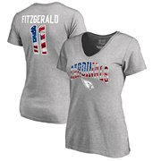 Add Larry Fitzgerald Arizona Cardinals NFL Pro Line by Fanatics Branded Women's Banner Wave Name & Number T-Shirt - Heathered Gray To Your NFL Collection