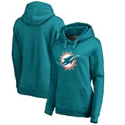 Order Miami Dolphins NFL Pro Line by Fanatics Branded Women's Primary Logo Pullover Hoodie - Aqua at low prices.