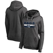 Order Los Angeles Rams NFL Pro Line by Fanatics Branded Women's Plus Sizes First String Pullover Hoodie - Charcoal at low prices.