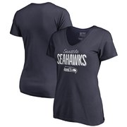 Add Seattle Seahawks NFL Pro Line by Fanatics Branded Women's Plus Sizes Nostalgia T-Shirt - Navy To Your NFL Collection