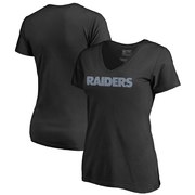 Add Oakland Raiders NFL Pro Line by Fanatics Branded Women's Wordmark V-Neck T-Shirt - Black To Your NFL Collection