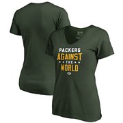 Add Green Bay Packers NFL Pro Line by Fanatics Branded Women's Against The World V-Neck T-Shirt - Green To Your NFL Collection