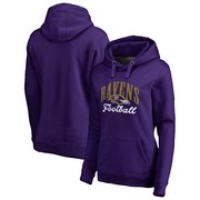 Order Baltimore Ravens NFL Pro Line by Fanatics Branded Women's Victory Script Pullover Hoodie - Purple at low prices.