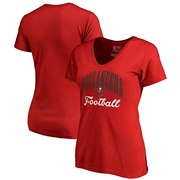 Add Tampa Bay Buccaneers NFL Pro Line by Fanatics Branded Women's Victory Script Plus Size V-Neck T-Shirt - Red To Your NFL Collection