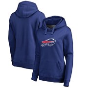 Add Buffalo Bills NFL Pro Line by Fanatics Branded Women's Splatter Logo Pullover Hoodie - Royal To Your NFL Collection