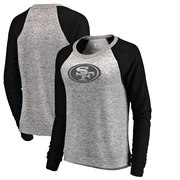 Add San Francisco 49ers NFL Pro Line by Fanatics Branded Women's Cozy Collection Plush Crew Sweatshirt - Ash/Black To Your NFL Collection