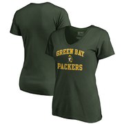 Add Green Bay Packers NFL Pro Line by Fanatics Branded Women's Vintage Collection Victory Arch V-Neck T-Shirt - Green To Your NFL Collection