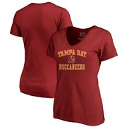 Add Tampa Bay Buccaneers NFL Pro Line by Fanatics Branded Women's Vintage Collection Victory Arch V-Neck T-Shirt - Red To Your NFL Collection