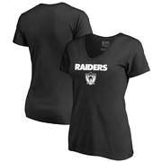 Add Oakland Raiders NFL Pro Line by Fanatics Branded Women's Vintage Team Lockup V-Neck T-Shirt - Black To Your NFL Collection