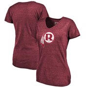 Add Washington Redskins Fanatics Branded Women's Throwback Logo Tri-Blend V-Neck T-Shirt - Burgundy To Your NFL Collection