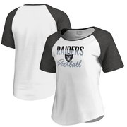 Add Oakland Raiders NFL Pro Line by Fanatics Branded Women's Free Line Raglan Tri-Blend T-Shirt - White To Your NFL Collection