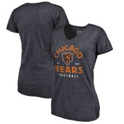 Add Chicago Bears NFL Pro Line by Fanatics Branded Women's Timeless Collection Vintage Arch Tri-Blend V-Neck T-Shirt - Navy To Your NFL Collection