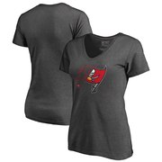 Add Tampa Bay Buccaneers NFL Pro Line by Fanatics Branded Women's X-Ray Slim Fit V-Neck T-Shirt - Heathered Gray To Your NFL Collection