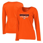 Add Denver Broncos NFL Pro Line by Fanatics Branded Women's Iconic Collection Script Assist Plus Size Long Sleeve T-Shirt - Orange To Your NFL Collection