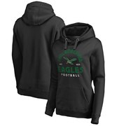 Add Philadelphia Eagles Fanatics Branded Women's Timeless Collection Vintage Arch Pullover Hoodie – Black To Your NFL Collection