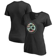 Add Pittsburgh Steelers NFL Pro Line by Fanatics Branded Women's Lovely V-Neck T-Shirt - Black To Your NFL Collection