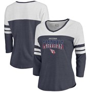 Add Arizona Cardinals NFL Pro Line by Fanatics Branded Women's Freedom Color Block 3/4 Sleeve Tri-Blend T-Shirt – Navy To Your NFL Collection