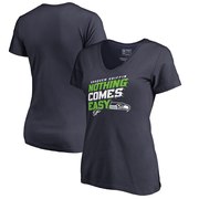 Add Shaquem Griffin Seattle Seahawks NFL Pro Line by Fanatics Branded Women's Hometown Collection Nothing Comes Easy V-Neck T-Shirt – Navy To Your NFL Collection