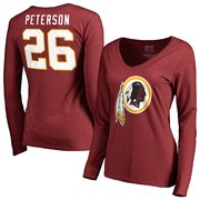 Add Adrian Peterson Washington Redskins NFL Pro Line by Fanatics Branded Women's Player Icon Name & Number Long Sleeve V-Neck T-Shirt – Burgundy To Your NFL Collection