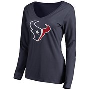 Add Houston Texans NFL Pro Line Women's Primary Team Logo Long Sleeve T-Shirt - Navy To Your NFL Collection