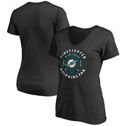 Add Miami Dolphins NFL Pro Line Women's Firefighter V-Neck T-Shirt - Black To Your NFL Collection